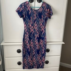 Long tribal bodycon dress